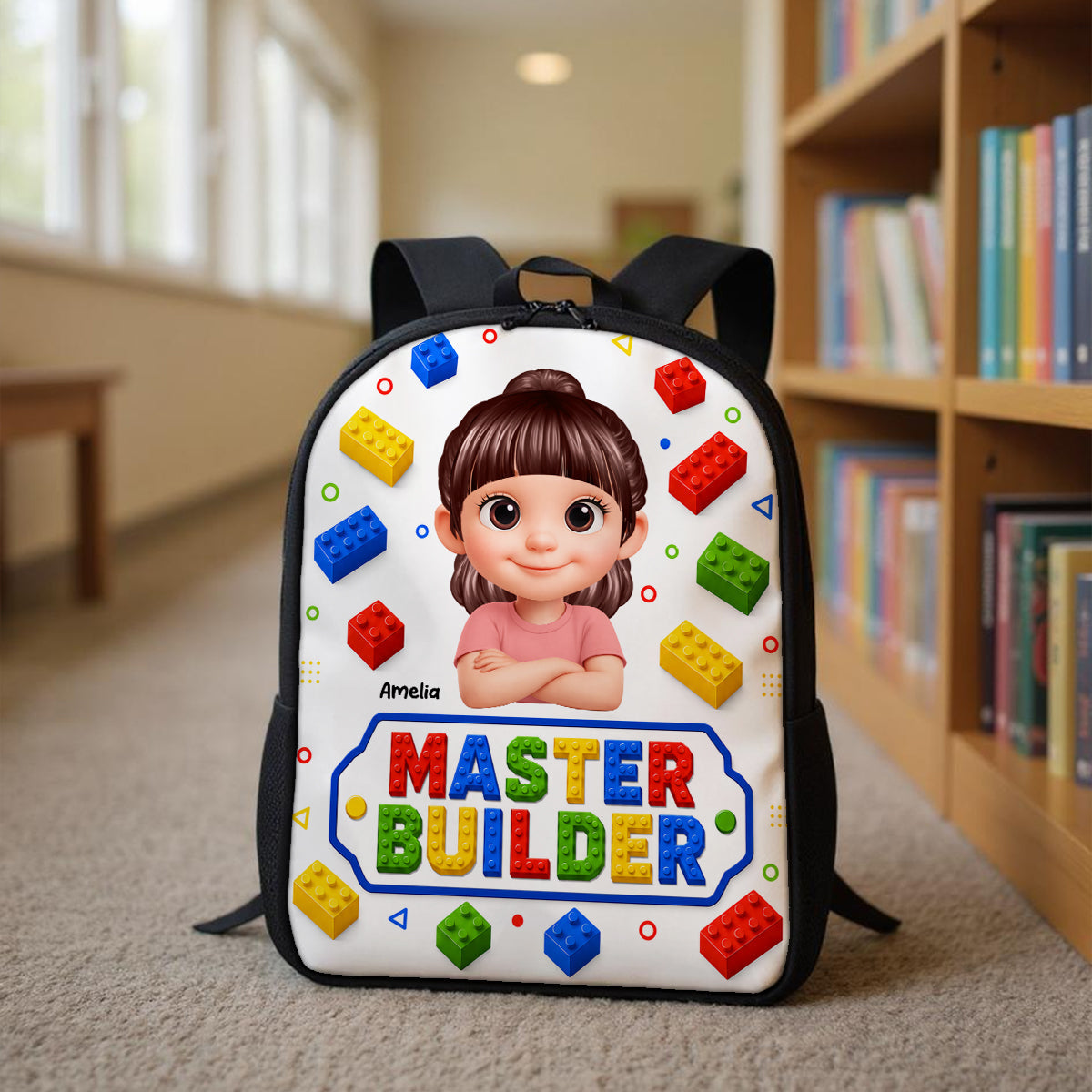 Master Builder for Boys Girls - Personalized Backpack - Back to School Backpack for Kids