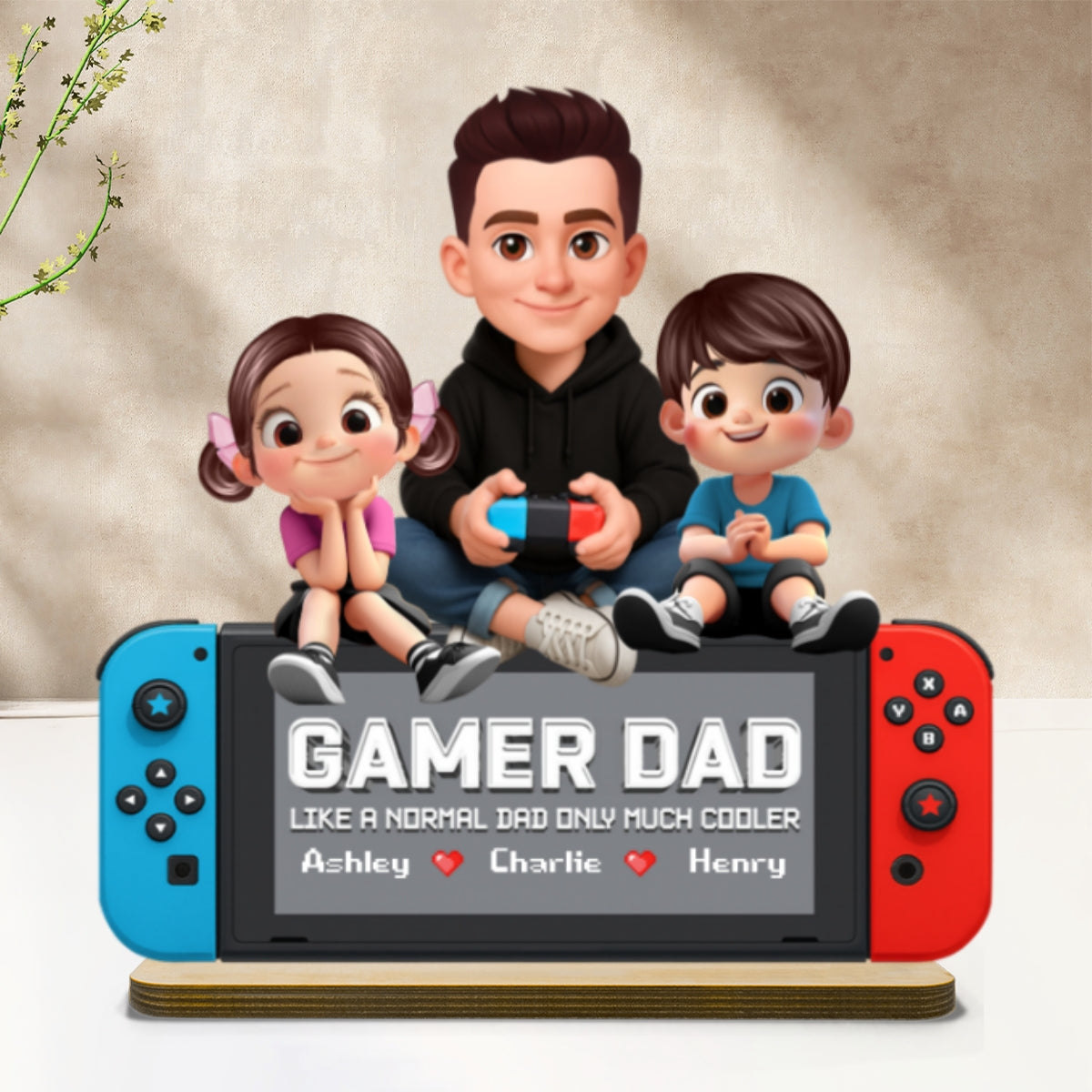Legend Gamer Dad Much Cooler - Personalized 2-Layered Wooden Plaque -  Gift For Dad, Husband, Gamers
