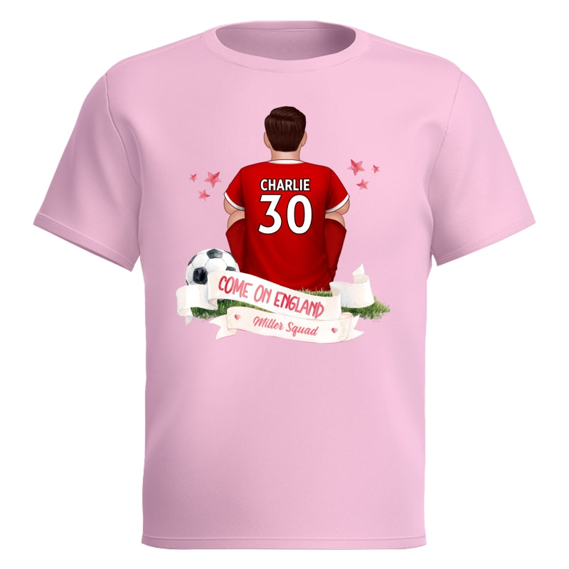 Come On England World Cup 2026 T-Shirt - Personalized Family Matching Shirt - Football Fan Tees