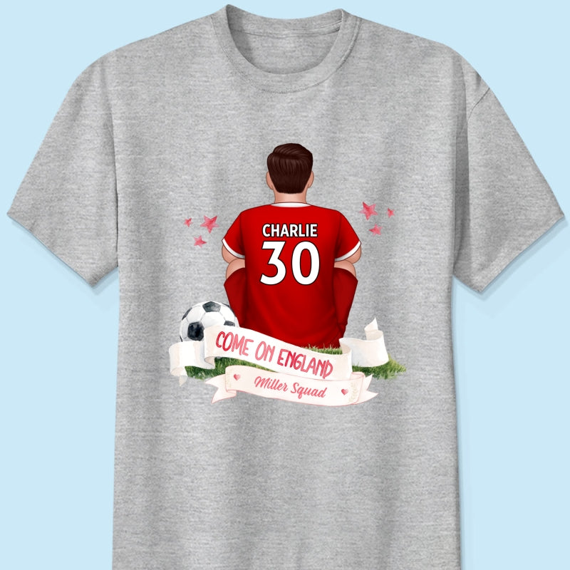 Come On England World Cup 2026 T-Shirt - Personalized Family Matching Shirt - Football Fan Tees