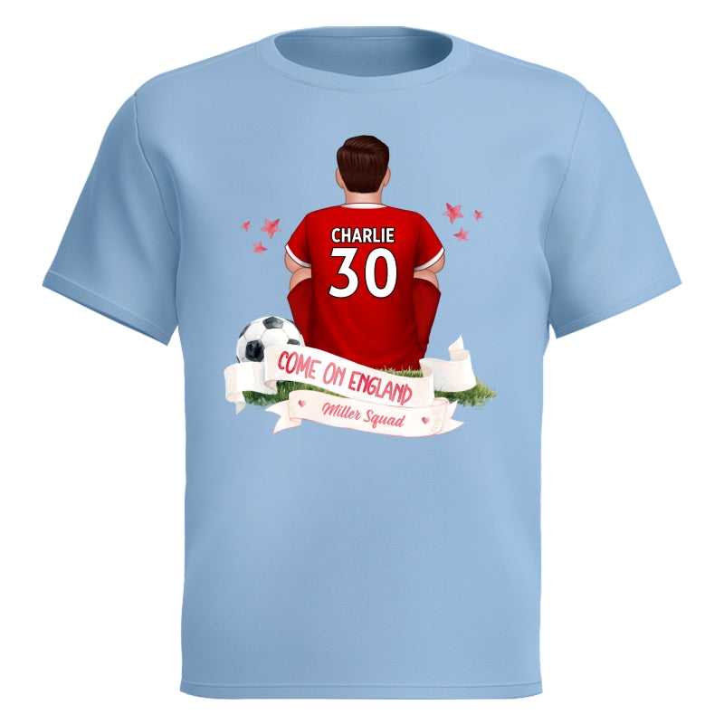 Come On England World Cup 2026 T-Shirt - Personalized Family Matching Shirt - Football Fan Tees