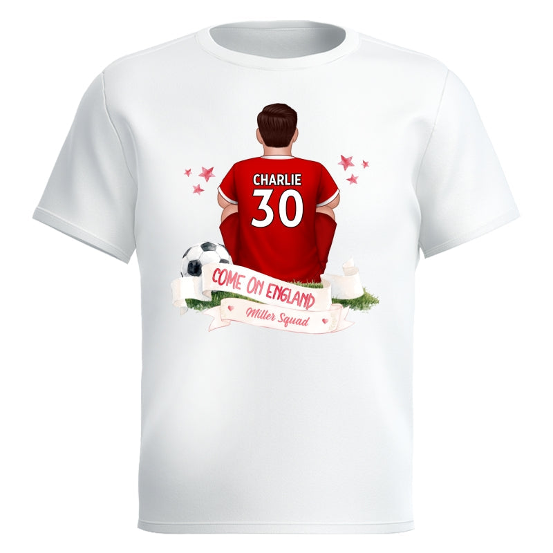 Come On England World Cup 2026 T-Shirt - Personalized Family Matching Shirt - Football Fan Tees