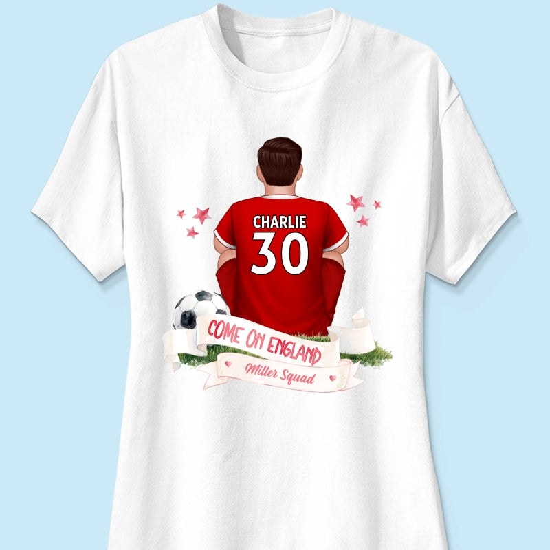 Come On England World Cup 2026 T-Shirt - Personalized Family Matching Shirt - Football Fan Tees