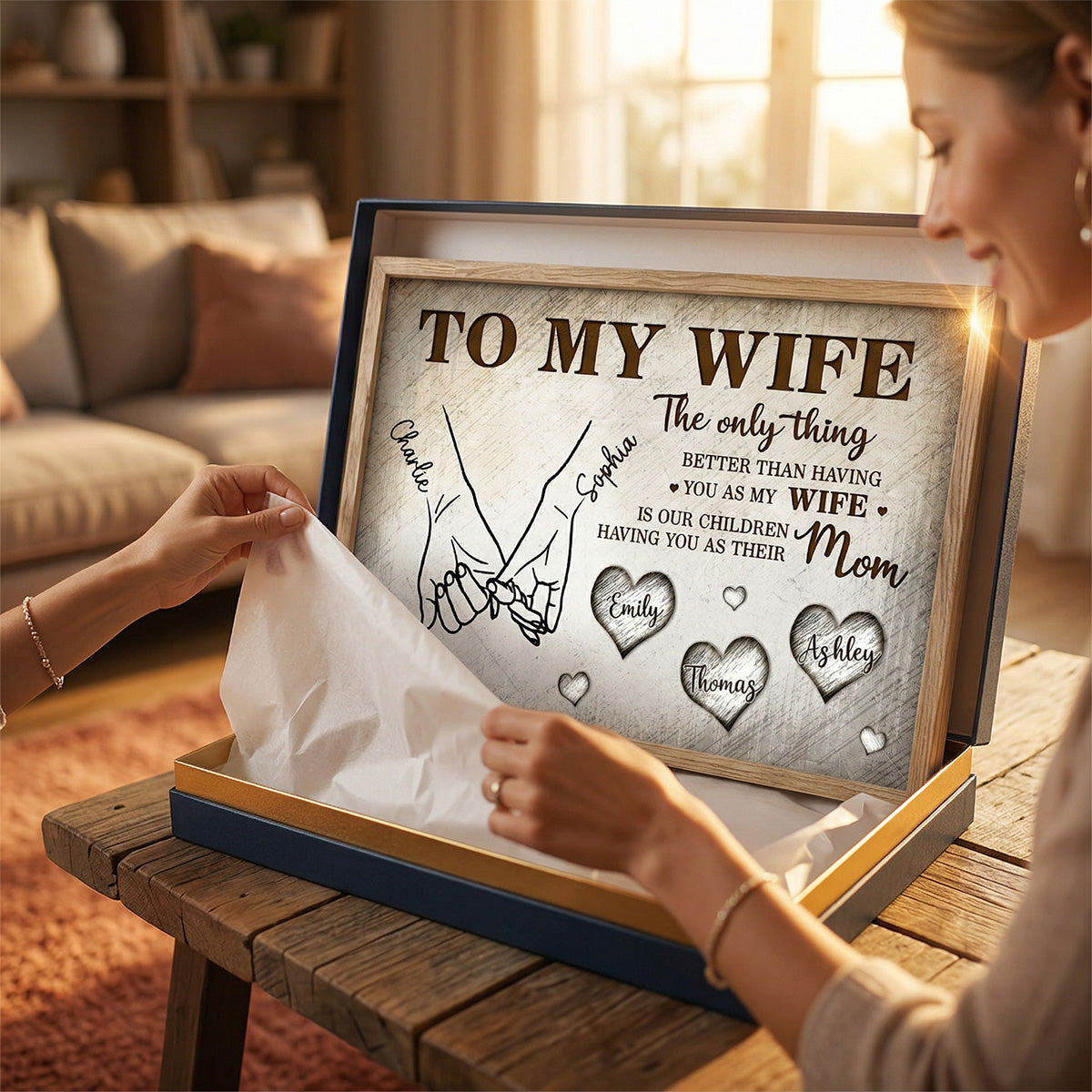 To My Wife The Only Thing Better Custom Kids Names - Personalized Poster - Mother's Day Gift For Wife