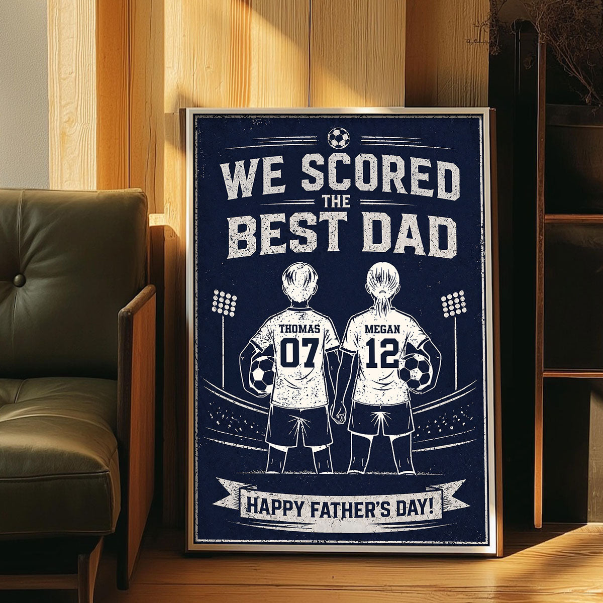 We Scored The Best Soccer Dad - Personalized Poster - Father's Day Gift for Dad, Husband