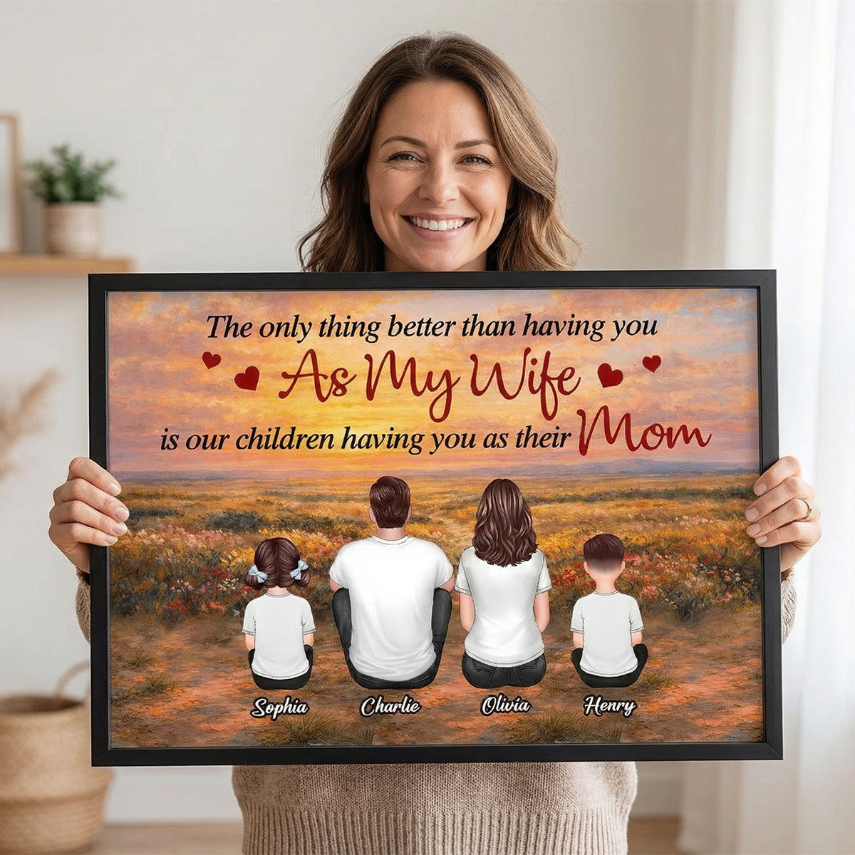 Sunset Fields The Only Thing Better Than Being My Wife - Personalized Poster - Mother's Day Gift For Mom, Wife