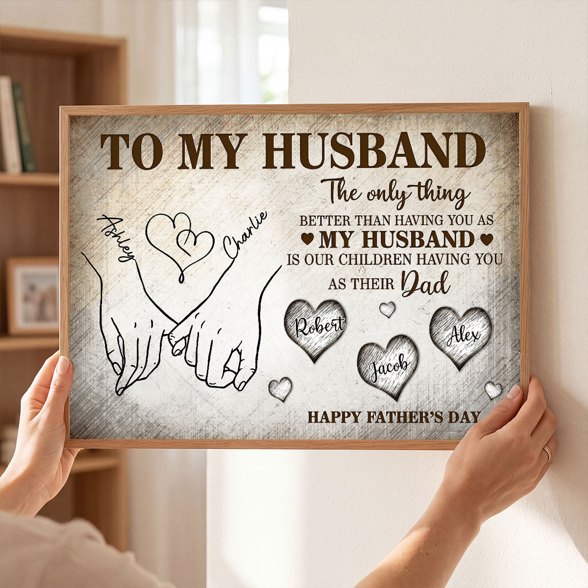 To My Husband The Only Thing - Personalized Poster - Father's Day Gift For Husband, Dad