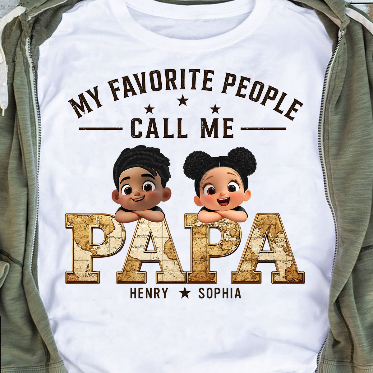 My Favorite People Call Me Grandpa - Personalized Shirt - Father's Day Gift for Dad, Grandpa, Husband
