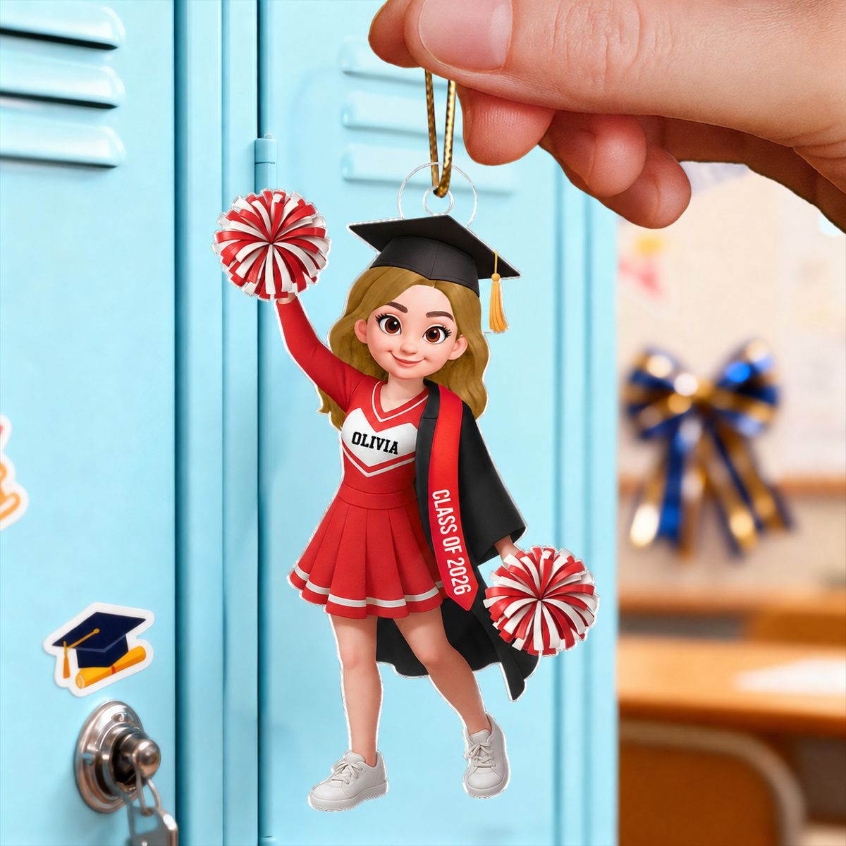 Senior Cheerleader Graduation - Personalized Acrylic Ornament