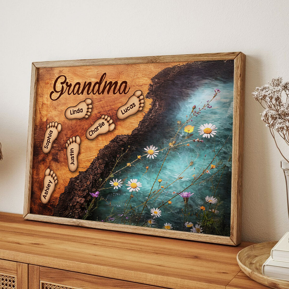 Grandma's Little Steps - Personalized Poster - Gift For Grandma