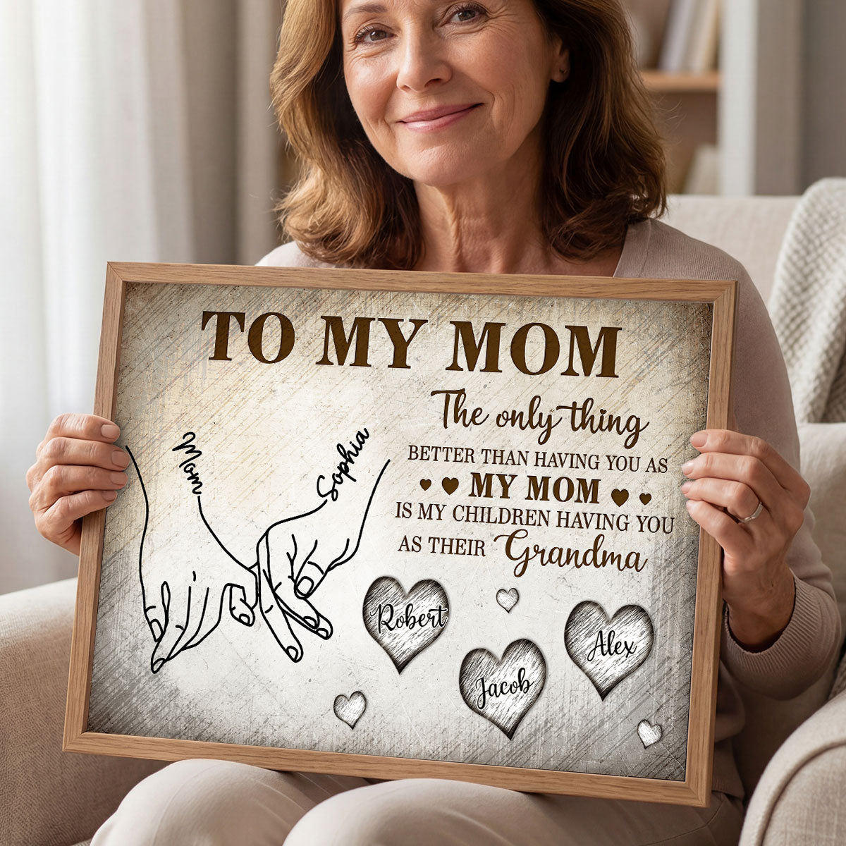 To My Mom The Only Thing - Personalized Poster - Mother's Day Gift For Mom, Grandma