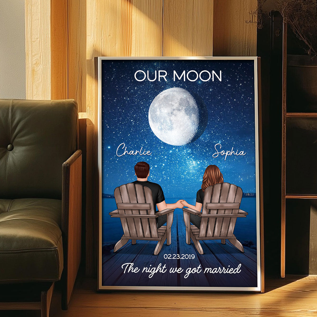 Couple We Got This Custom Moon Phase by Date - Personalized Poster - Sentimental Valentine's Day Gift for Her, for Him