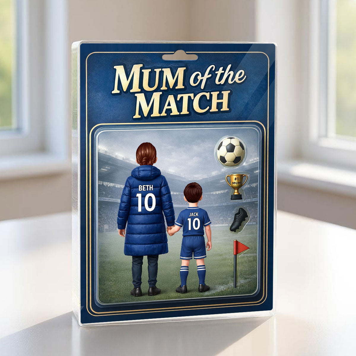 Mum Of The Match - Personalised Acrylic Block Plaque - Gift For Mum