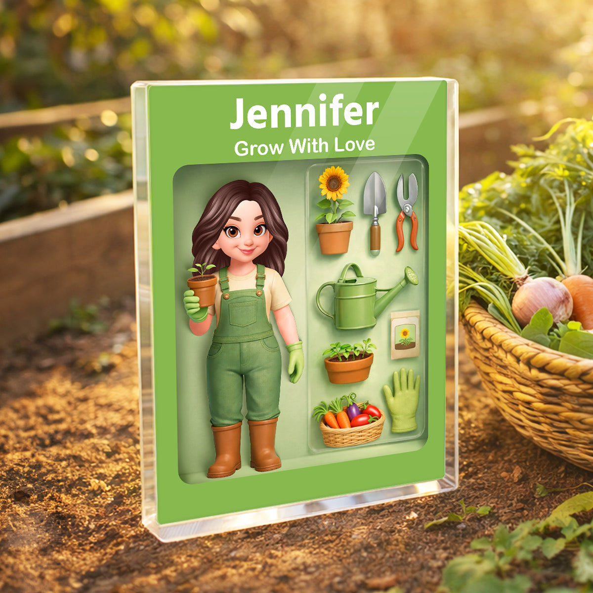Garden Lover - Personalized Acrylic Block - Gift for Gardener