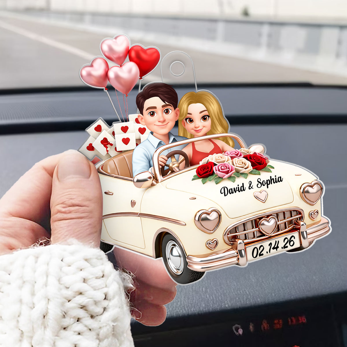 Our Journey Still Goes On - Personalized Car Hanger - Valentine's Gift For Him, For Her, For Couple