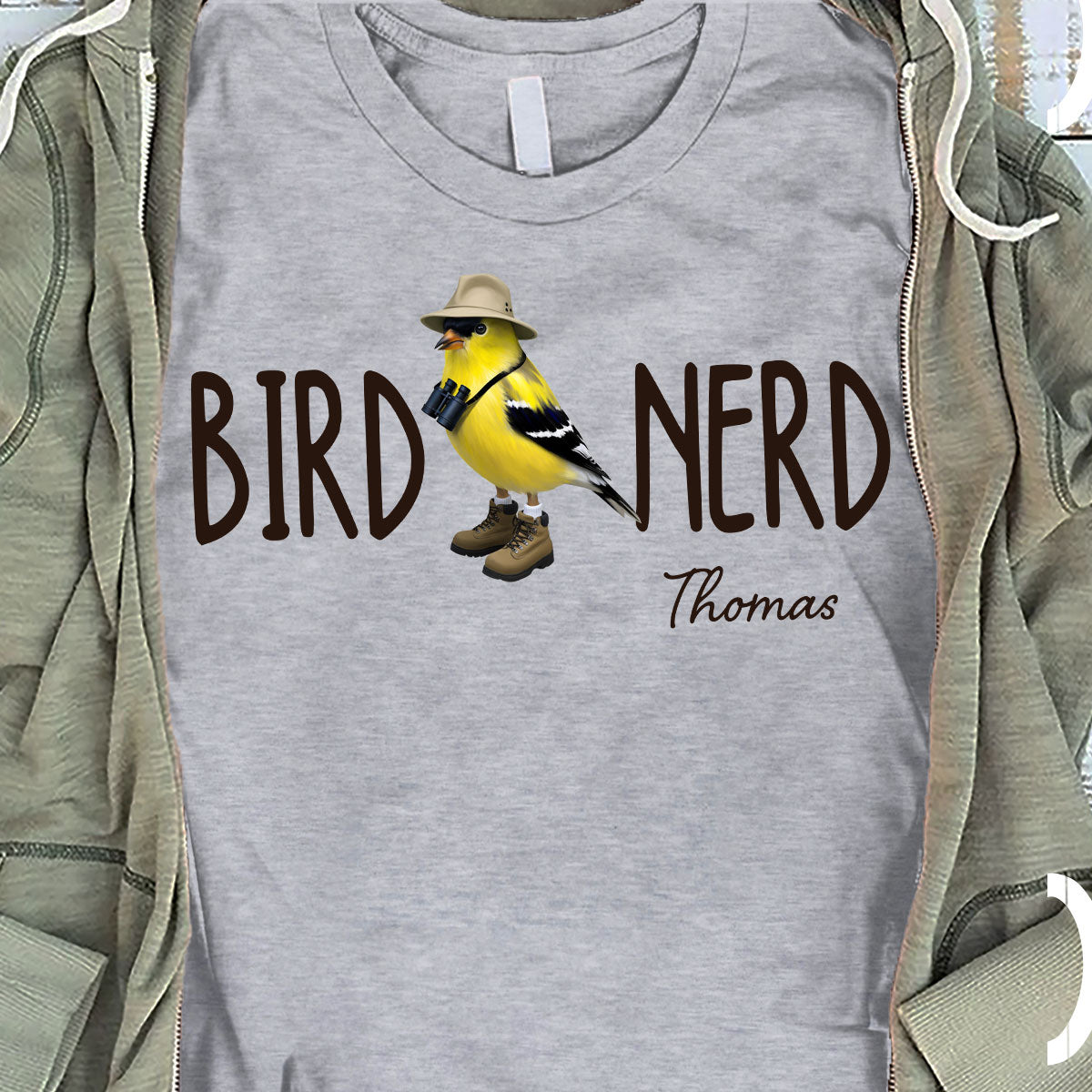 Bird Nerd - Personalized Shirt - Gift for Bird Lover, Birdwatcher, Bird Watching Gifts