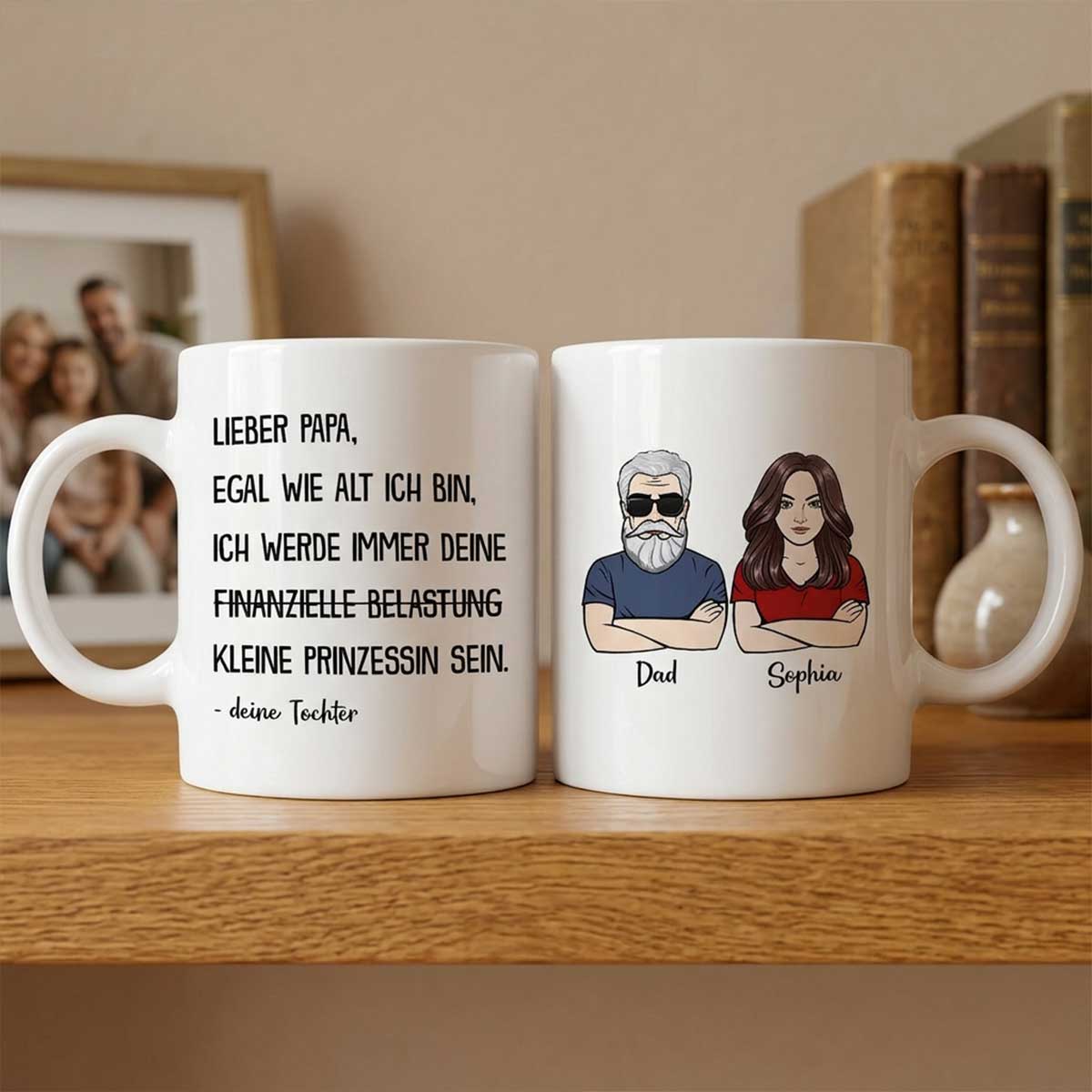 Immer deine finanzielle Belastung - Personalisierte Kaffeetasse - Lustiges Vatertag Geschenk für Papa von Tochter