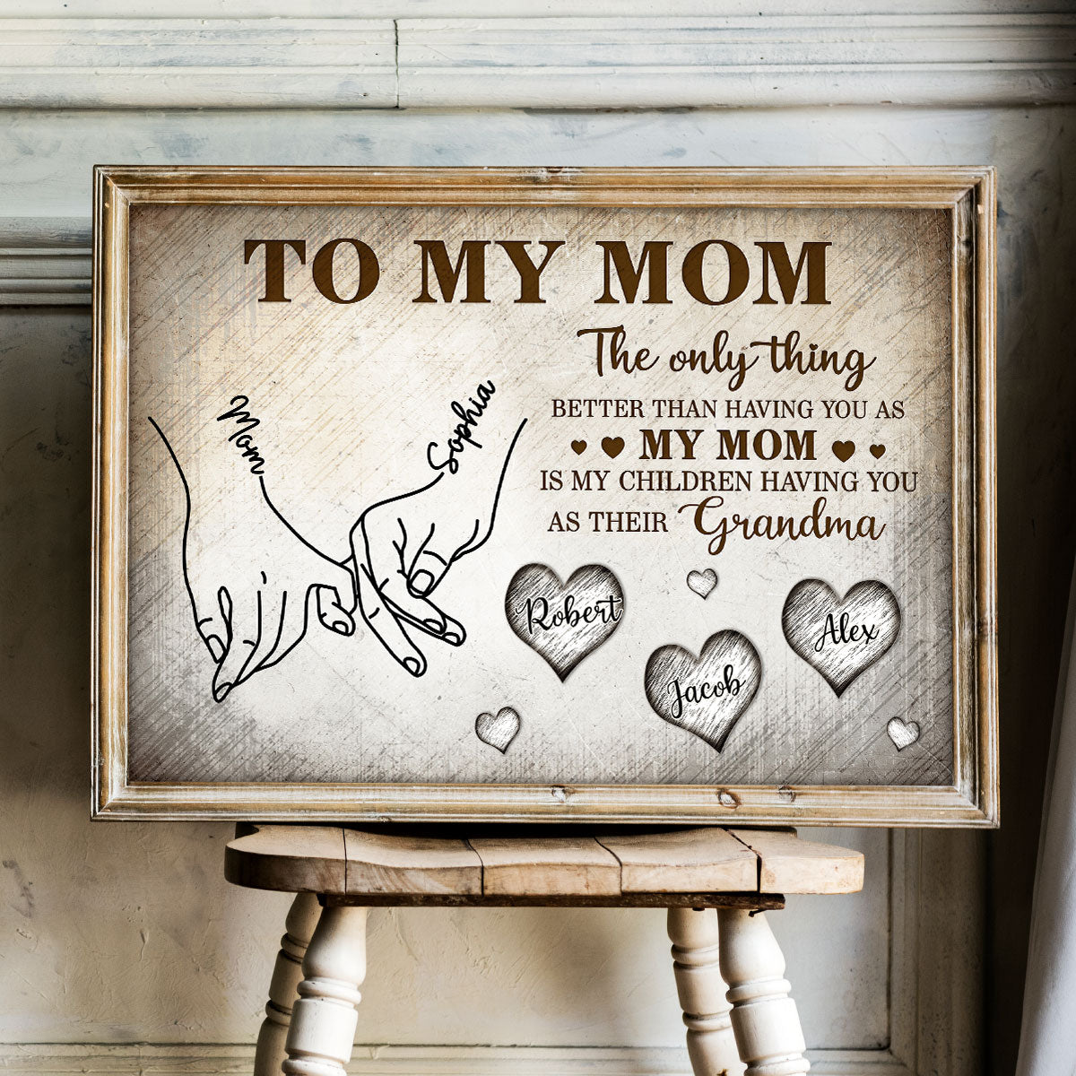 To My Mom The Only Thing - Personalized Poster - Mother's Day Gift For Mom, Grandma