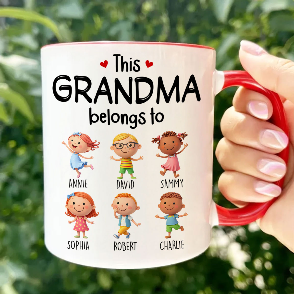 This Grandma Belongs to Cute Grandkids - Personalized Mug - Heartfelt Gift for Grandma