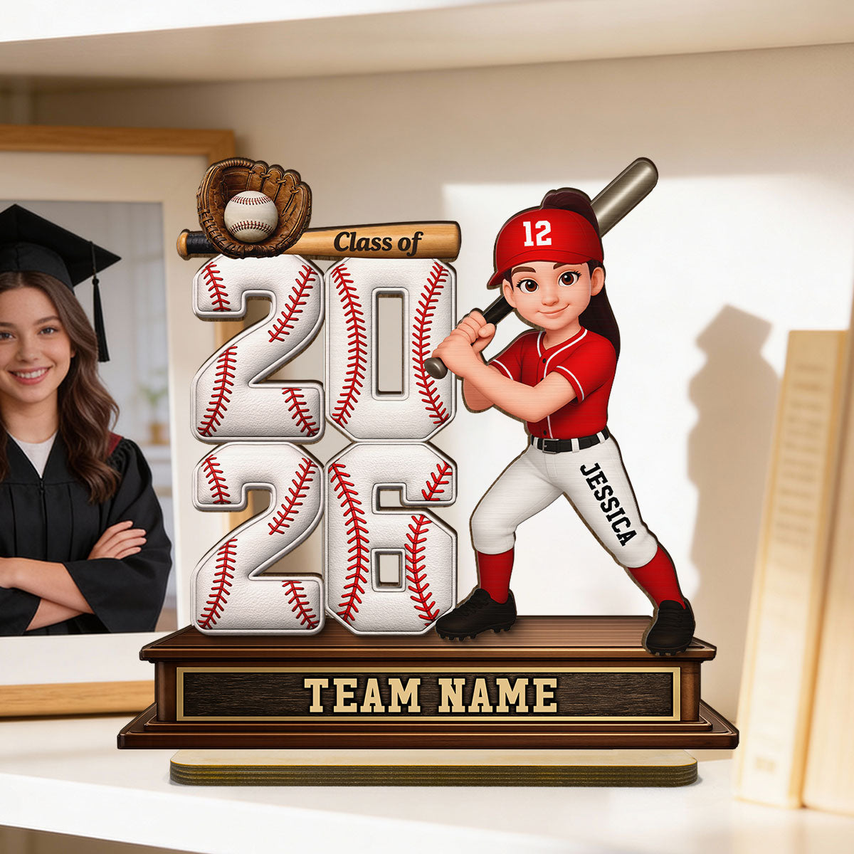 Baseball Senior Class Of 2026 2027 - Personalized 2-Layered Wooden Plaque - Graduation Gift For Son, Daughter, Graduates