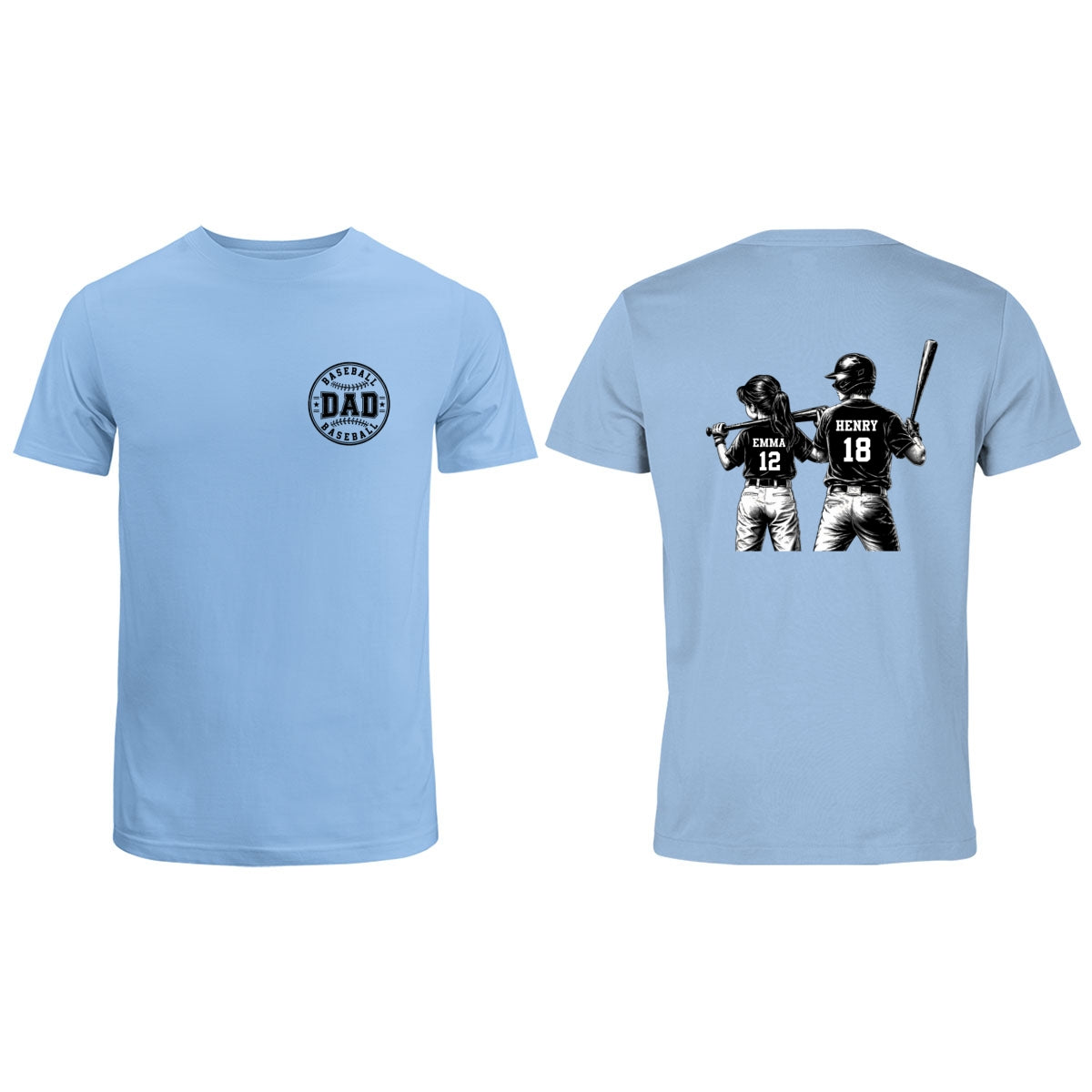 Baseball Dad Game Day - Personalized Shirt - Father's Day Gift for Dad, Husband