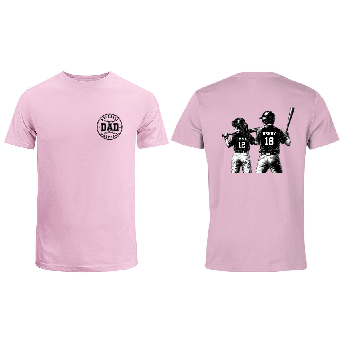 Baseball Dad Game Day - Personalized Shirt - Father's Day Gift for Dad, Husband