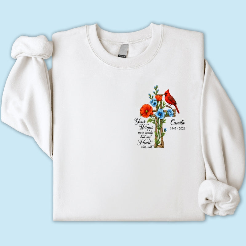 Memorial Cardinal Your Wings Were Ready - Personalized Shirt - Remembrance Gift