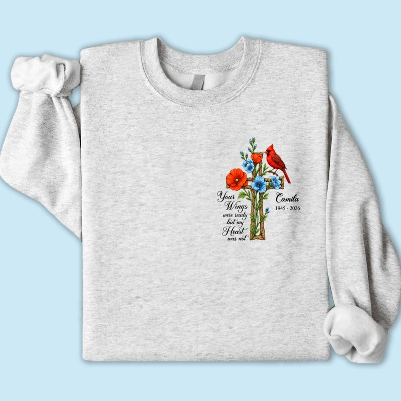 Memorial Cardinal Your Wings Were Ready - Personalized Shirt - Remembrance Gift
