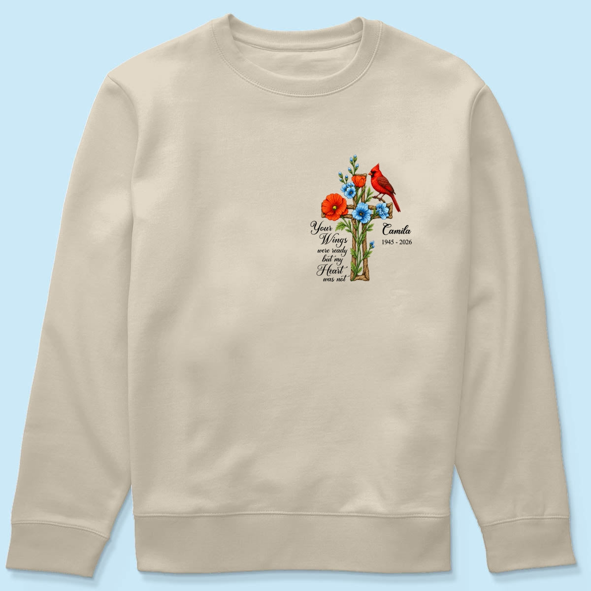 Memorial Cardinal Your Wings Were Ready - Personalized Shirt - Remembrance Gift