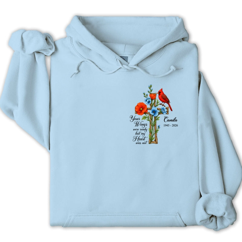Memorial Cardinal Your Wings Were Ready - Personalized Shirt - Remembrance Gift