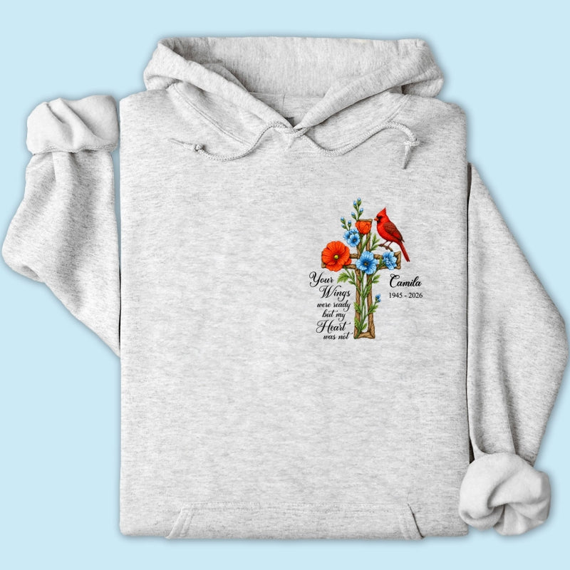 Memorial Cardinal Your Wings Were Ready - Personalized Shirt - Remembrance Gift