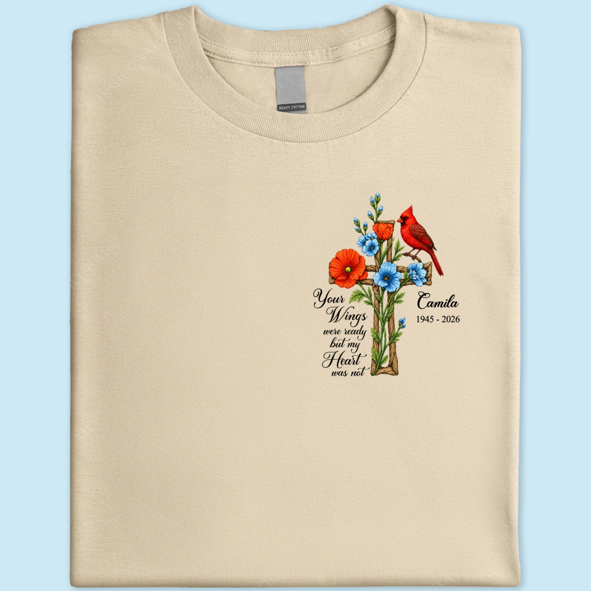 Memorial Cardinal Your Wings Were Ready - Personalized Shirt - Remembrance Gift