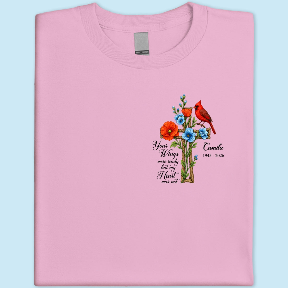Memorial Cardinal Your Wings Were Ready - Personalized Shirt - Remembrance Gift