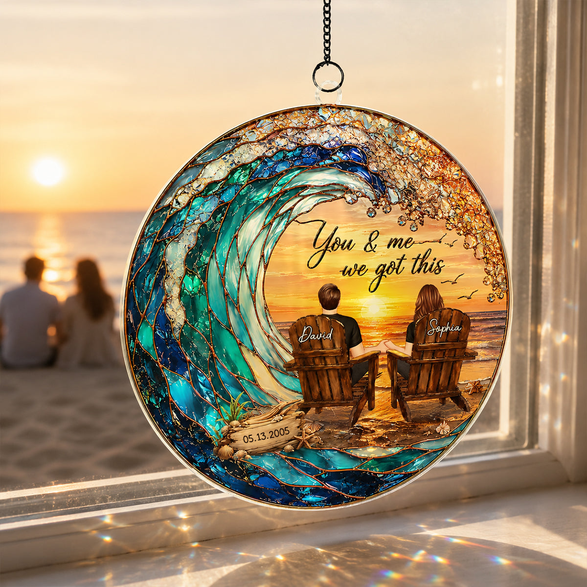 Couple We Got This - Personalized Suncatcher - Heartfelt Anniversary Gift for Her, for Him