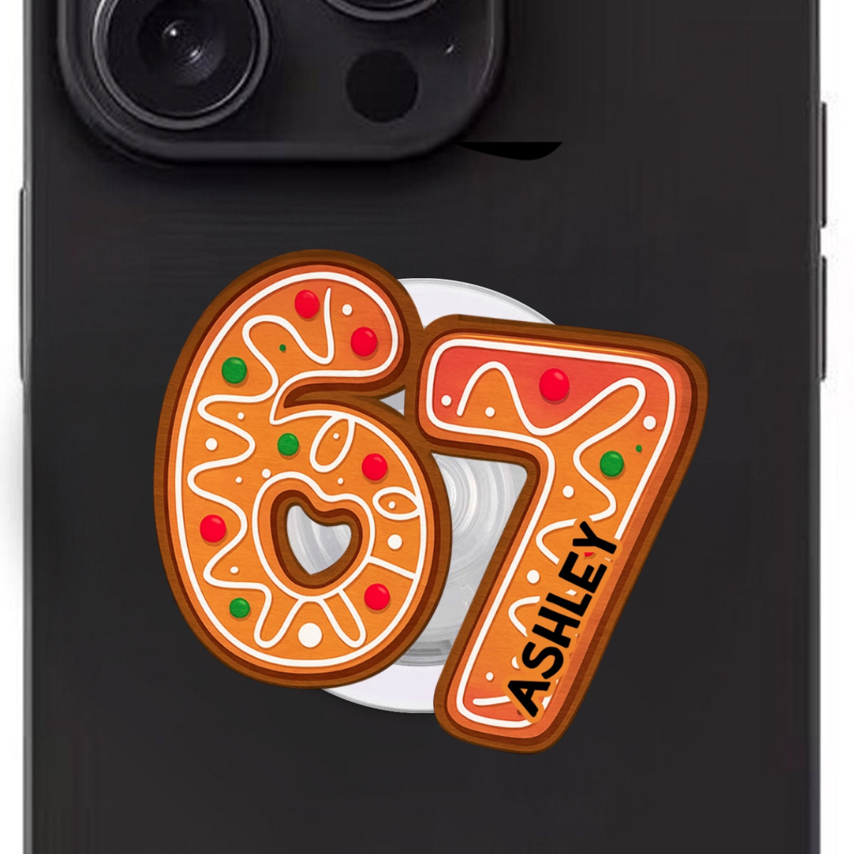 Custom Six Seven - Personalized Acrylic Magnetic Phone Grip - Teen Slang Funny Tree Decor, Funny Teen Grandkid Gift