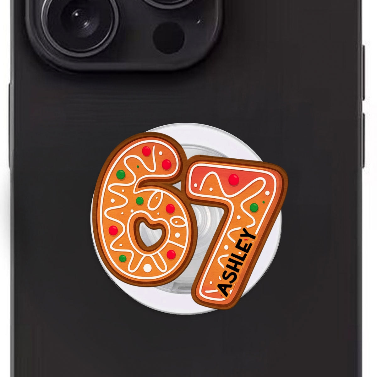 Custom Six Seven - Personalized Acrylic Magnetic Phone Grip - Teen Slang Funny Tree Decor, Funny Teen Grandkid Gift