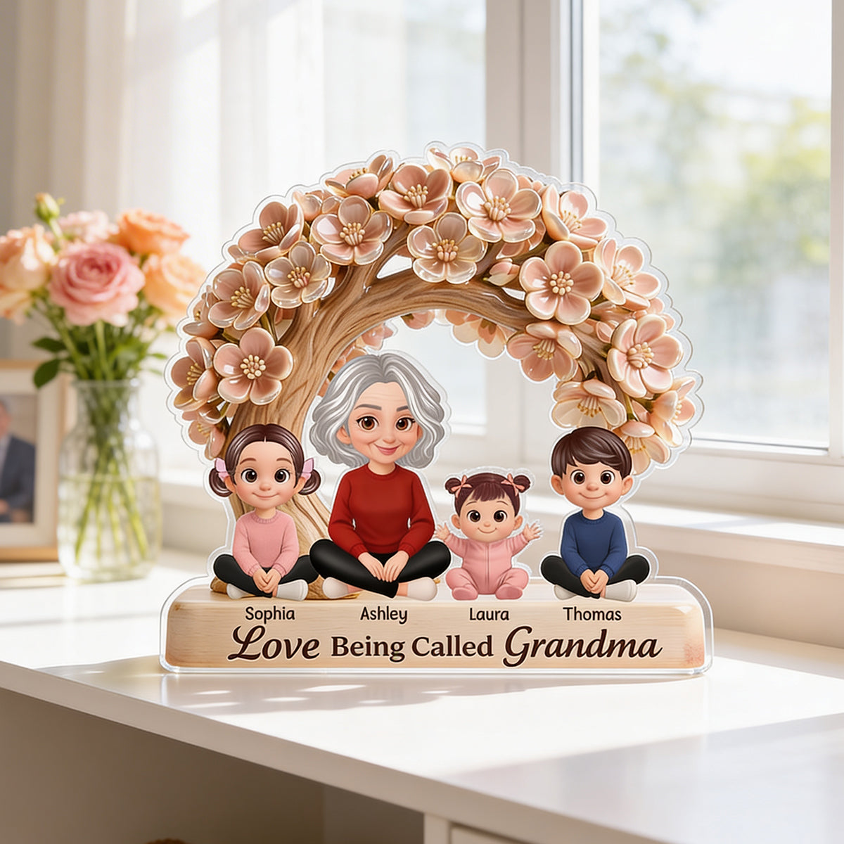 Love Being Called Grandma - Personalized Acrylic Block Plaque - Mother's Day Gift for Grandma, Mom, Wife
