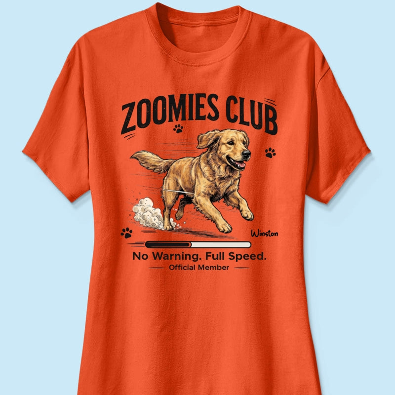 Zoomies Club Official Member Custom Pet Photo - Personalized Shirt - Funny Gift For Dog Cat Lover