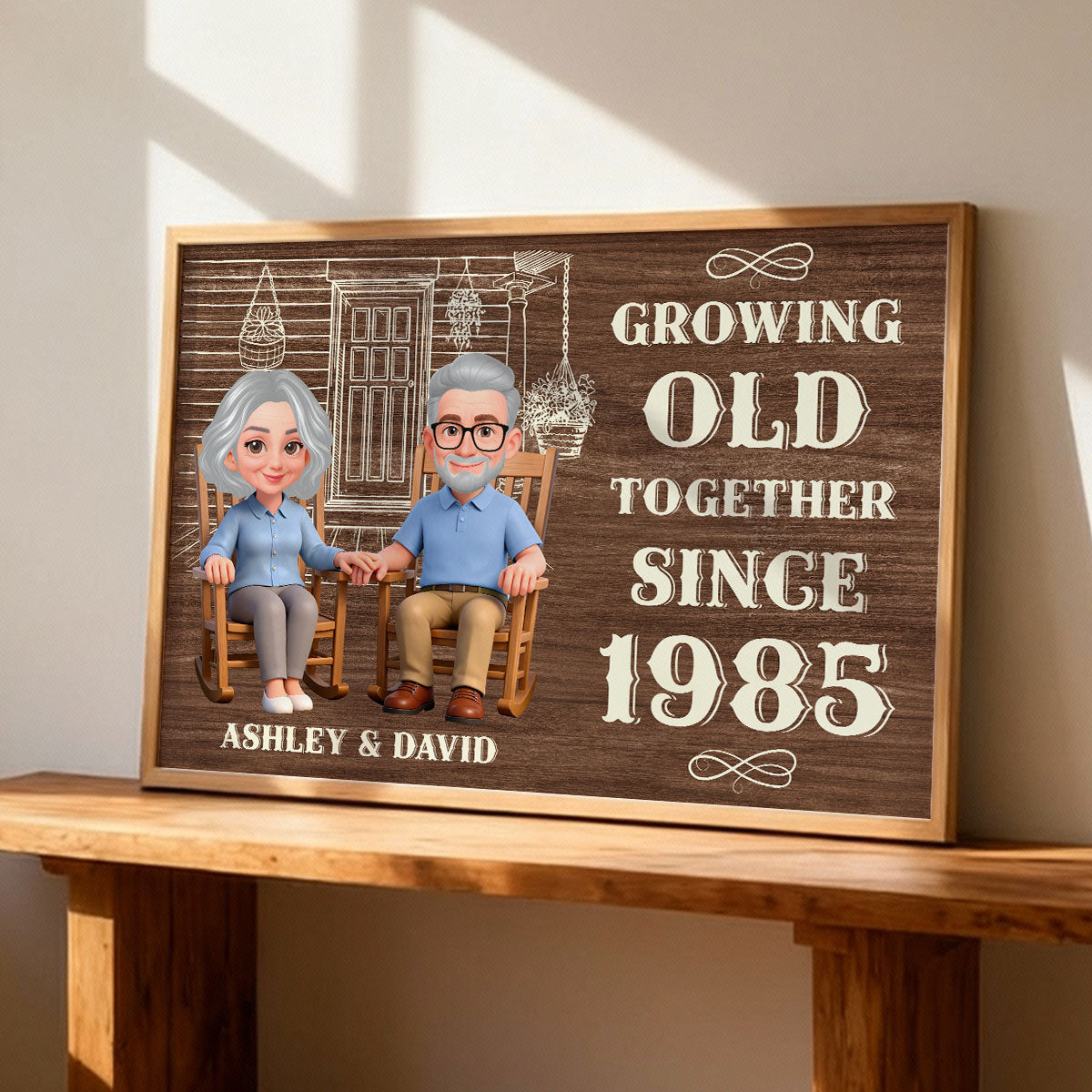 Eternal Love Couple Growing Old Together - Personalized Poster - Valentine's Day Gift For Couple