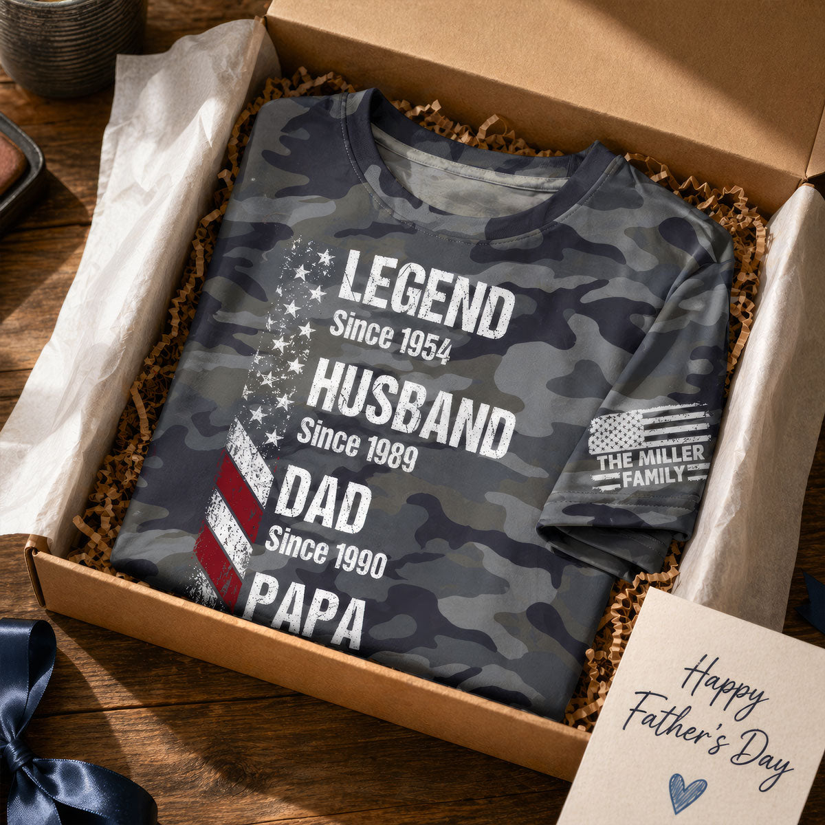 Legend Husband Dad Grandpa Camo Pattern - Personalized Shirt - Father's Day Gift For Husband, Dad, Grandpa
