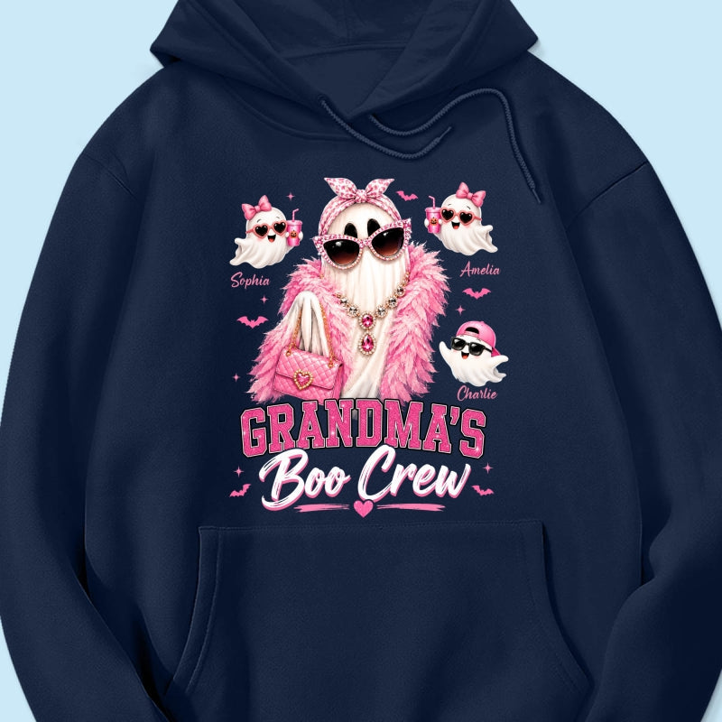 Grandma's Boo Crew Glam Ghost - Personalized Shirt - Halloween Gift for Grandma, Summerween