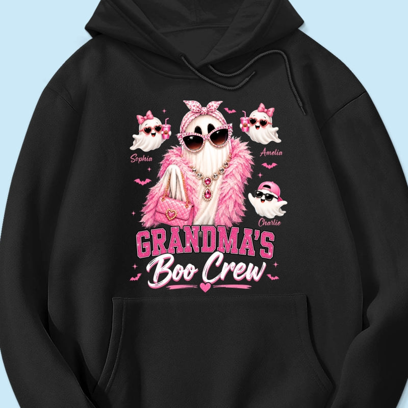 Grandma's Boo Crew Glam Ghost - Personalized Shirt - Halloween Gift for Grandma, Summerween