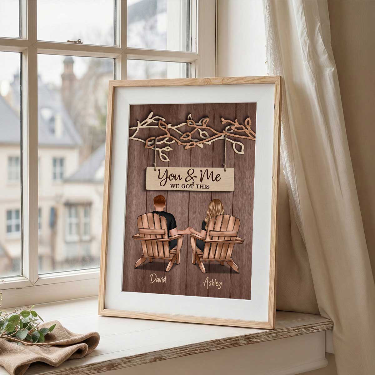 Couple Under Eternal Tree Of Love You & Me We Got This - Personalized Poster - Heartfelt Gift For Couple