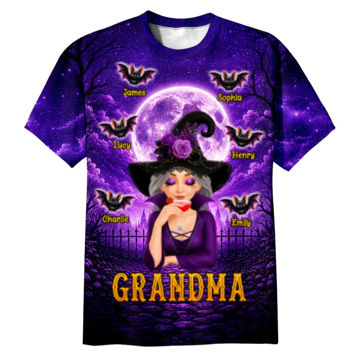 Trending Grandma Witch - Personalized Shirt - Halloween Gift For Grandmas, Moms, Wife