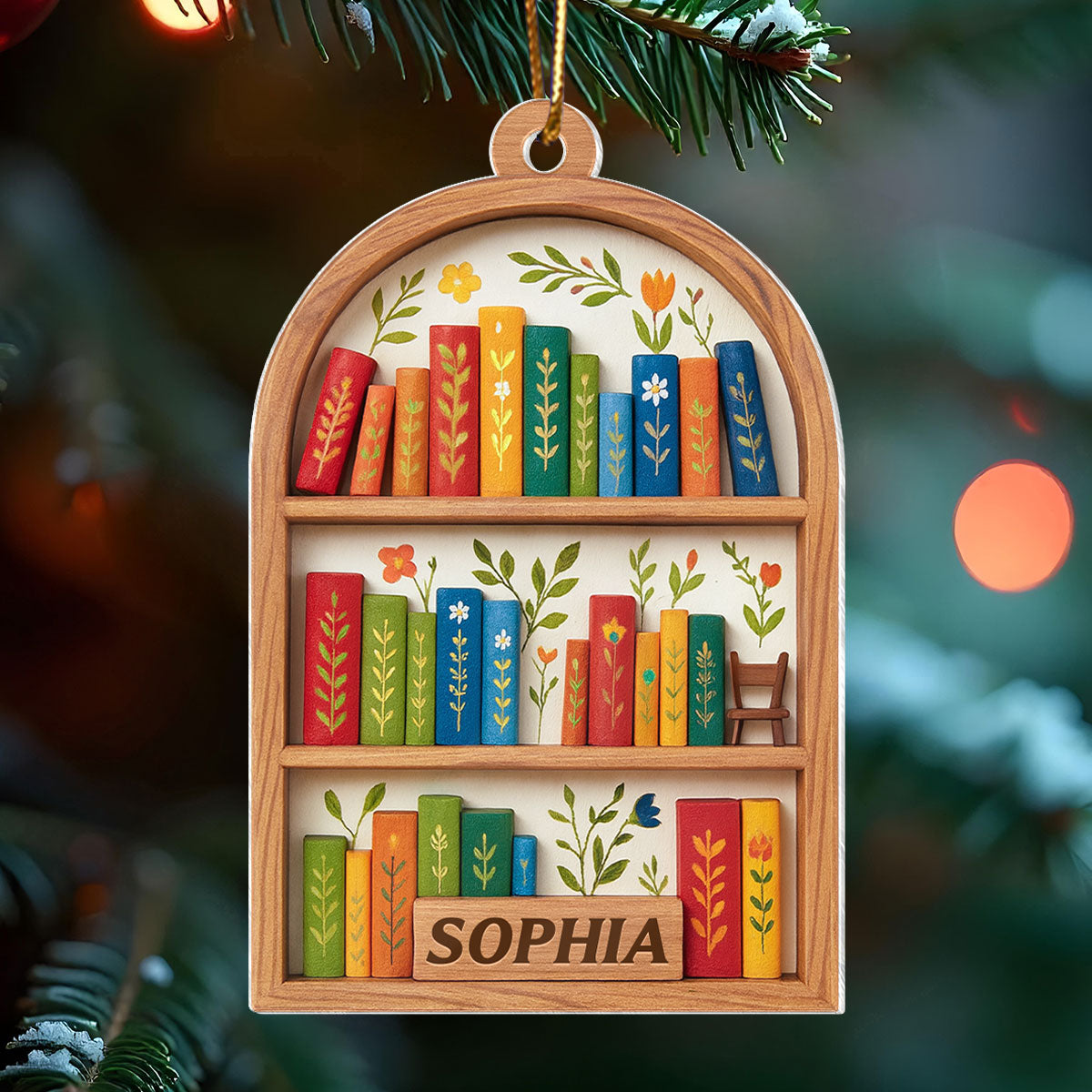 Quiet Moments With Books – Personalized Acrylic Ornament – Sentimental Gift for Book Lovers