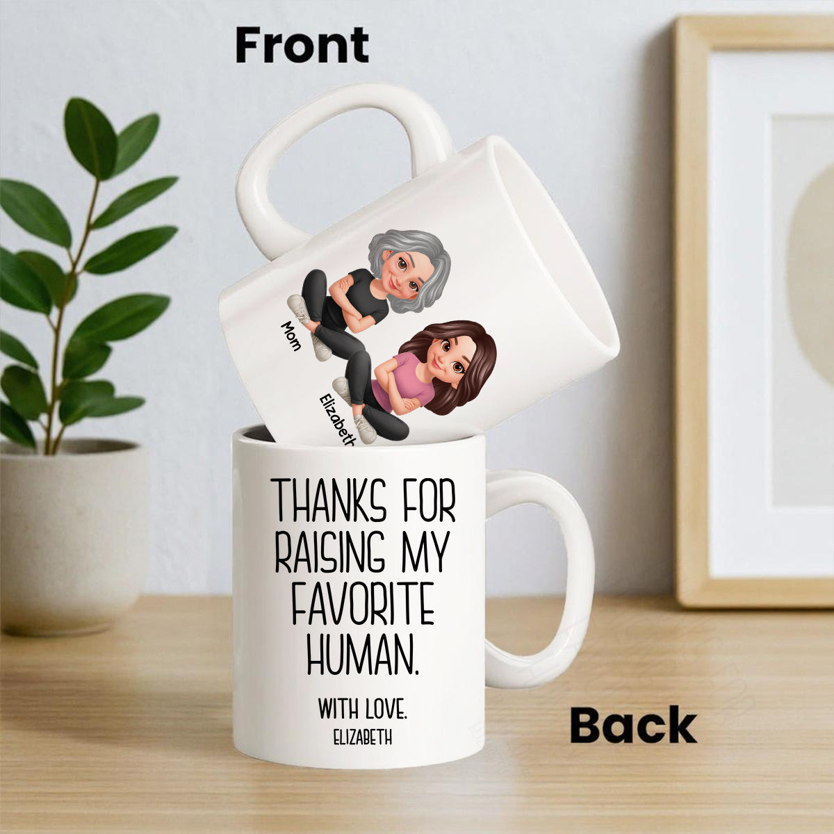 Thanks for Raising My Favorite Human - Personalized Mug - Christmas Gift for Mother-in-Law, Father-in-Law