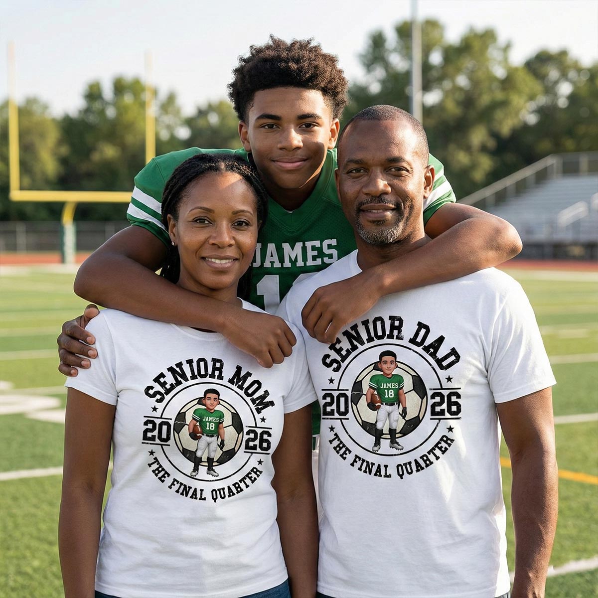 Sport Senior Proud Mom Dad Of Graduate - Personalized Shirt - Basketball, Baseball, Football