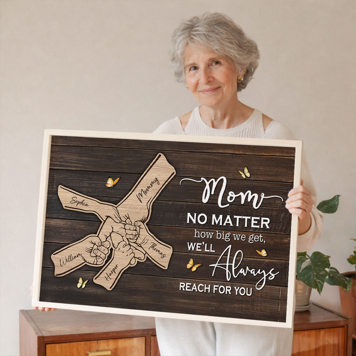 We Will Always Reach For You Mom - Personalized Poster - Heartfelt Mother's Day Gift for Mom