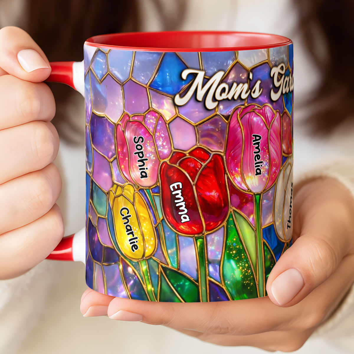Tulip Flower - Personalized Mug - Aesthetic Tea Mug, Mother's Day Gift for Mom, Wife