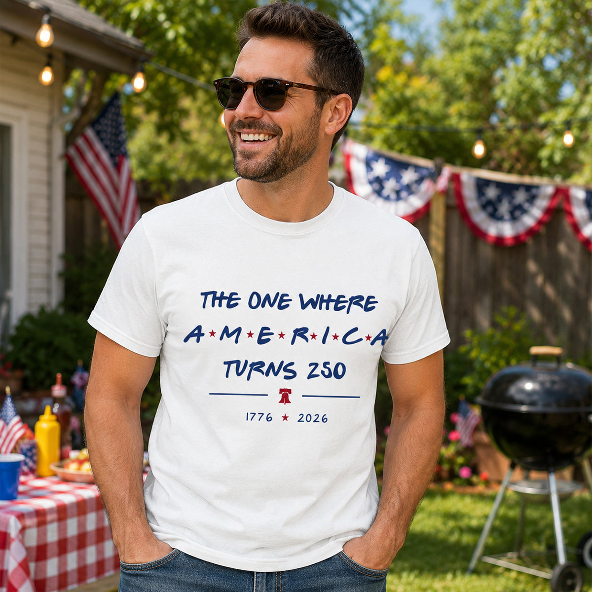 The One Where America Turns 250 - 4th Of July Shirt - American 250th Anniversary, Cool Gift for Her, for Him
